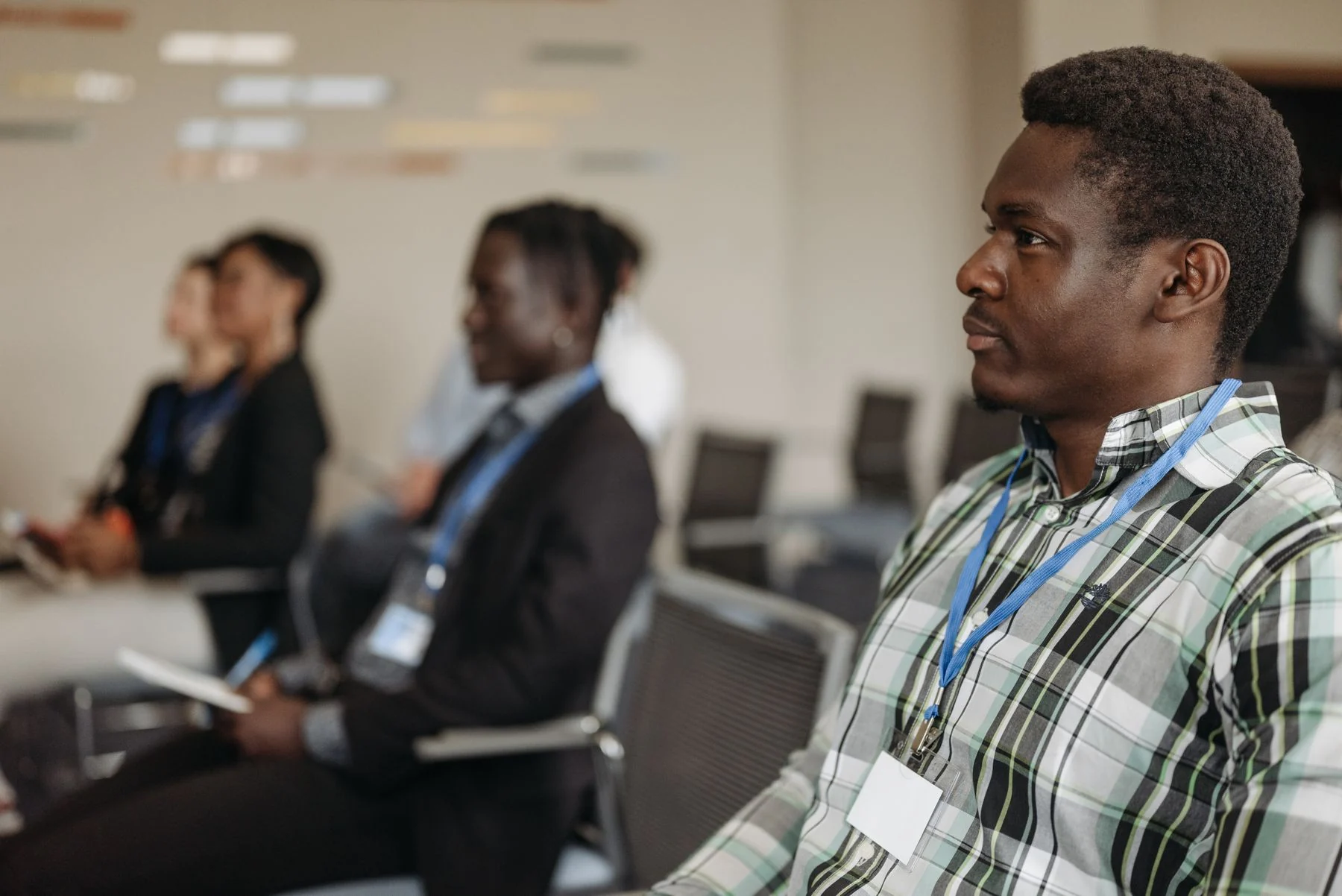 Professionals at a conference